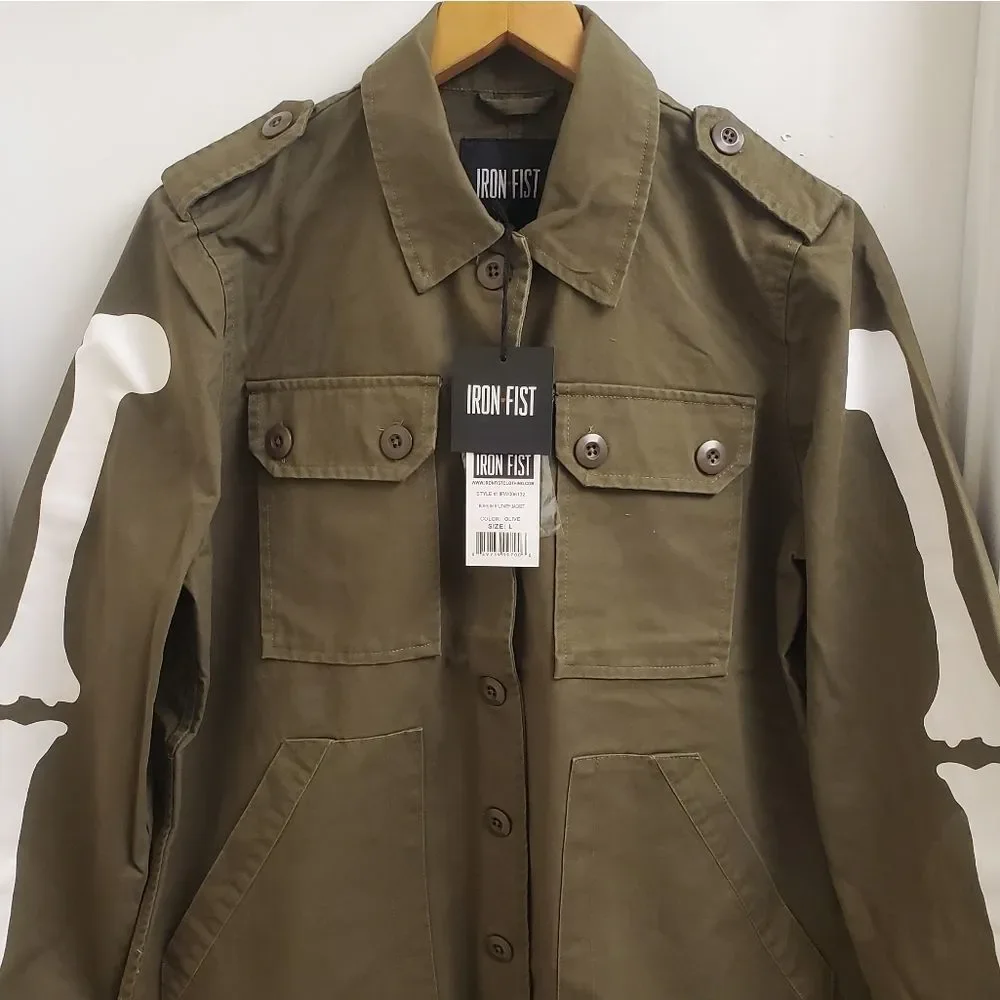 🤩New with tags Iron Fist Bone in Military jacket sizes S & M - Picture 2 of 8